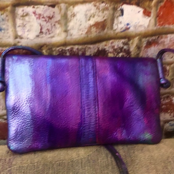 Americana By Sharif Metallic Multi Color Soft Lthr Customized Cross Shoulder Bag - Picture 15 of 15